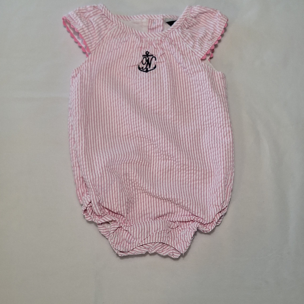 Nautica Pink Striped Baby One Piece